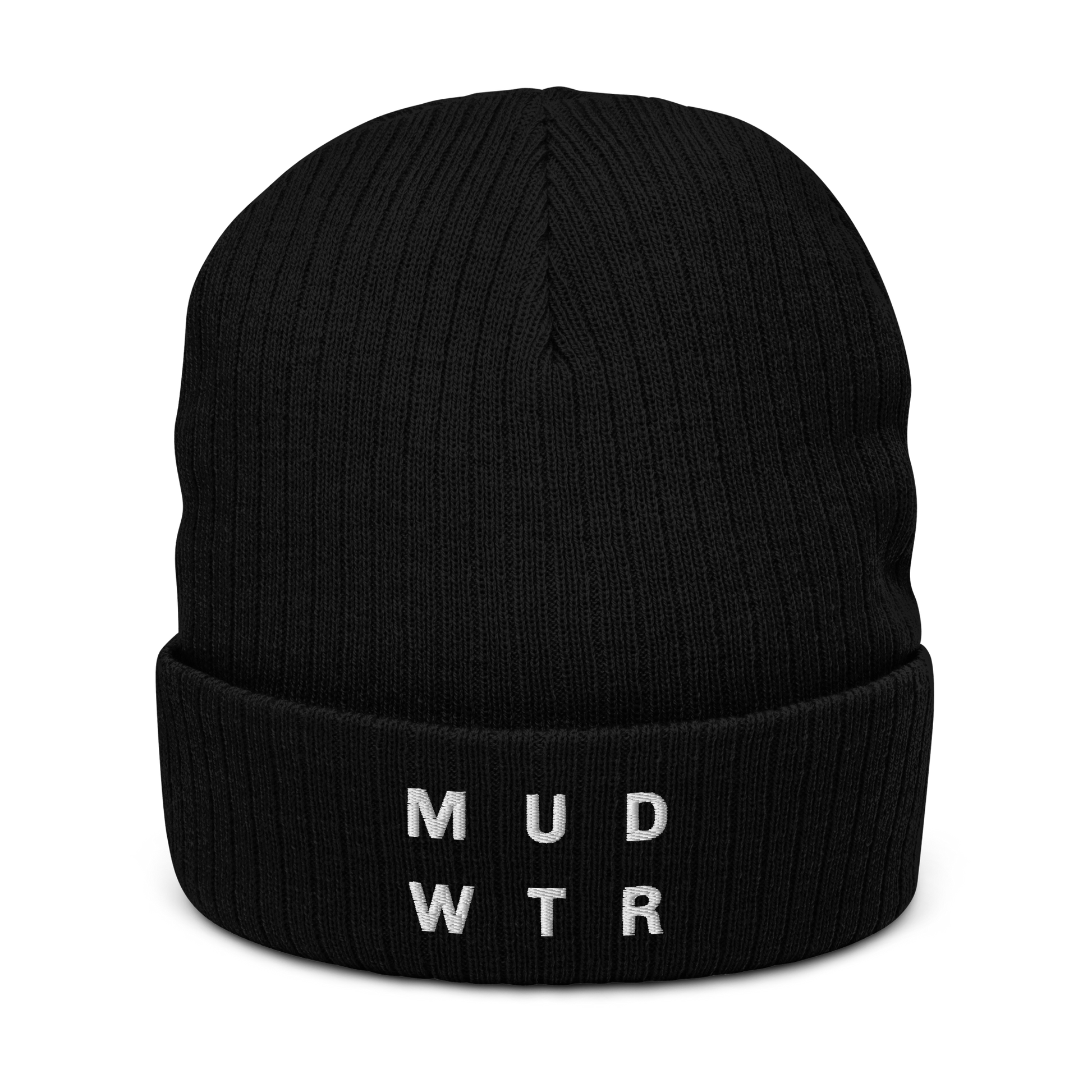 mud-wtr-beanie-c3 ribbed-knit-beanie-black-front-6478f6ebce068.png
